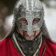 Medieval Viking Helmet Armor Vendel Steel Etched Helmet With Chainmail Viking