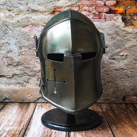Medieval Barbute Helmet Roleplay Knight Wearable Helmet Steel Halloween