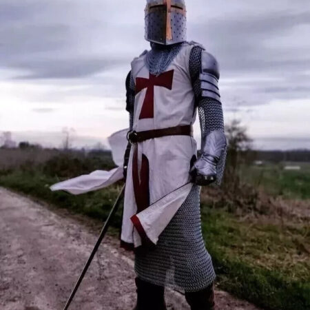 Medieval Templar Knight Full Body Set Armour Cosplay Halloween Suit Armor