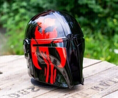Star Red & Black Series The Mandalorian Black Wearable Helmet Collectible Armor