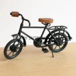Vintage Miniature Bicycle Decor Handcrafted Iron and Wood Bike Model Rustic Home Decor Gift