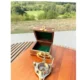 Antique Brass Sundial Compass with Wooden Box – Vintage Maritime Navigation Instrument – Nautical Collectible Gift-Free Shipping