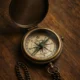 Vintage Brass Compass with Lid & Chain | Nautical Maritime Sundial Gift | Antique Style Working Compass