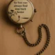 Vintage Style Compass – Meaningful Gift for Men | “Find Your Way Home” Quote Compass with Chain