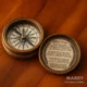 Vintage Brass Compass with Robert Frost Poem – Inspirational Gift for Graduation, .Retirement, or Travel Enthusiasts.